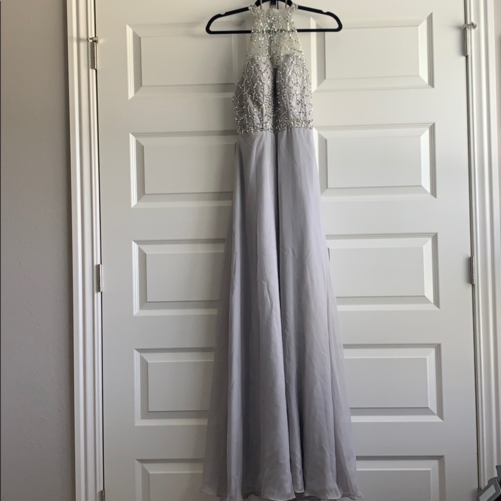 Silver Evening Gown